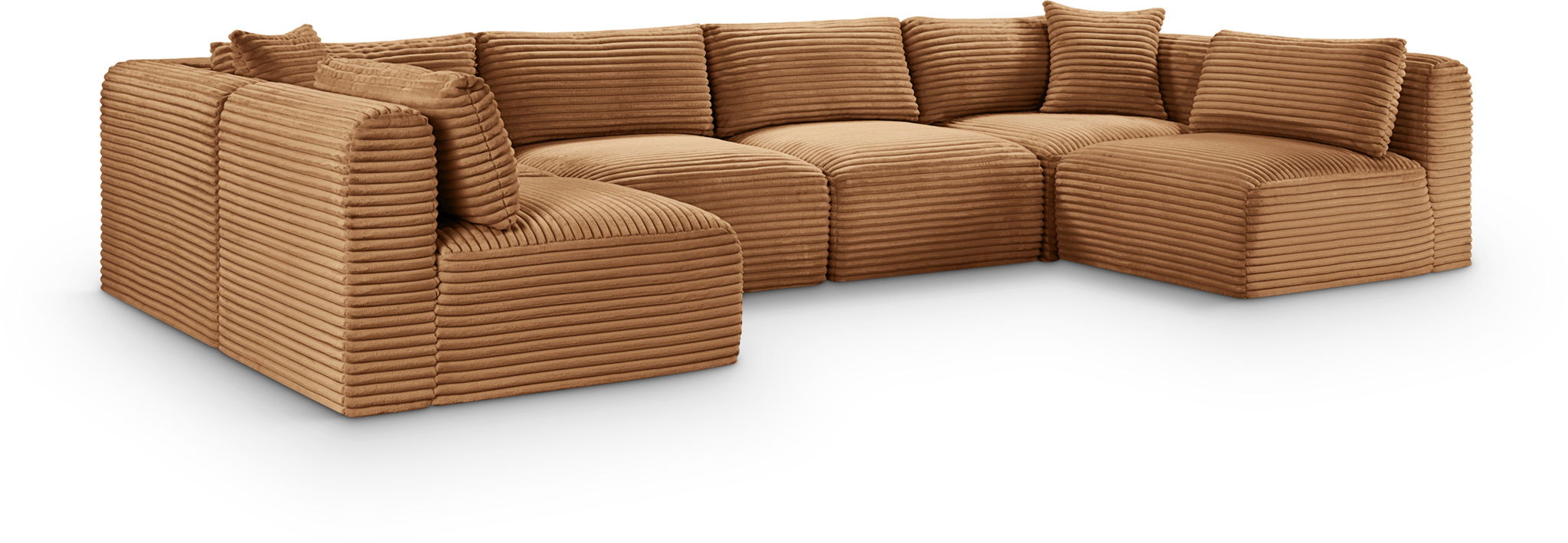 Shaggy - Fabric 6 Piece Modular U-Shaped Armless Sectional - Urban Living Furniture (Los Angeles, CA)