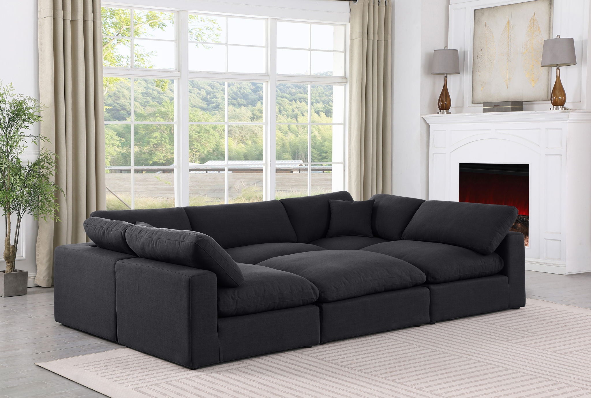 Comfy - 6 Piece Linen Sectional - Urban Living Furniture (Los Angeles, CA)