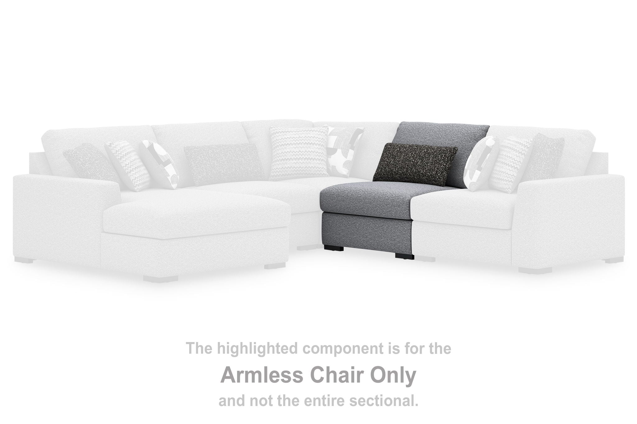 Bealton - Salt And Pepper - Armless Chair - Urban Living Furniture (Los Angeles, CA)