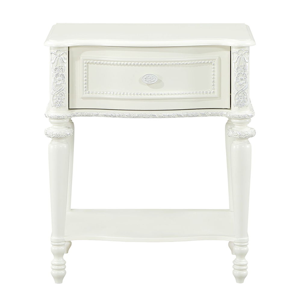 Dorothy - Nightstand With 1 Drawer - Ivory - Urban Living Furniture (Los Angeles, CA)
