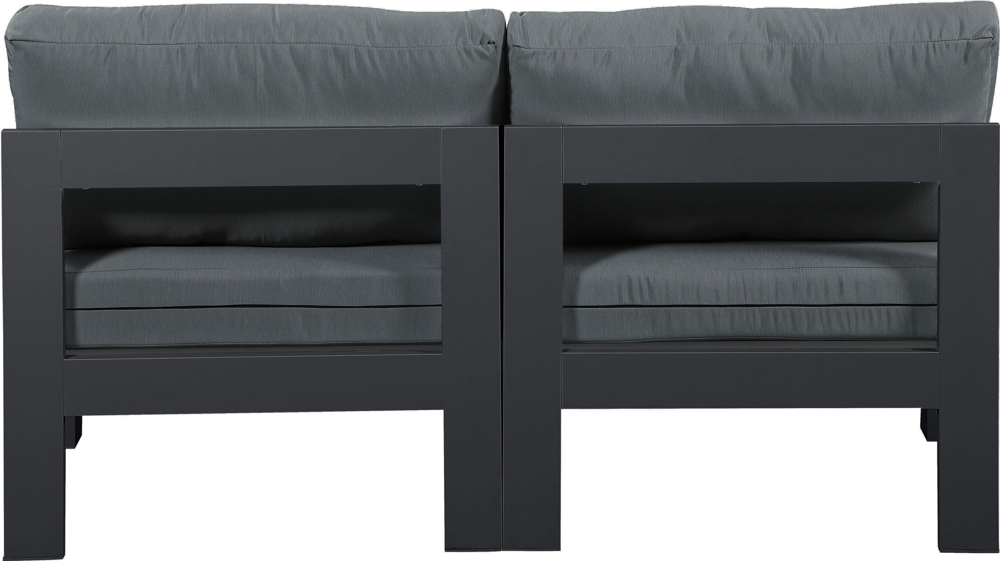 Nizuc - Outdoor Patio 2 Seat Armless Modular Sofa With Gray Frame - Urban Living Furniture (Los Angeles, CA)