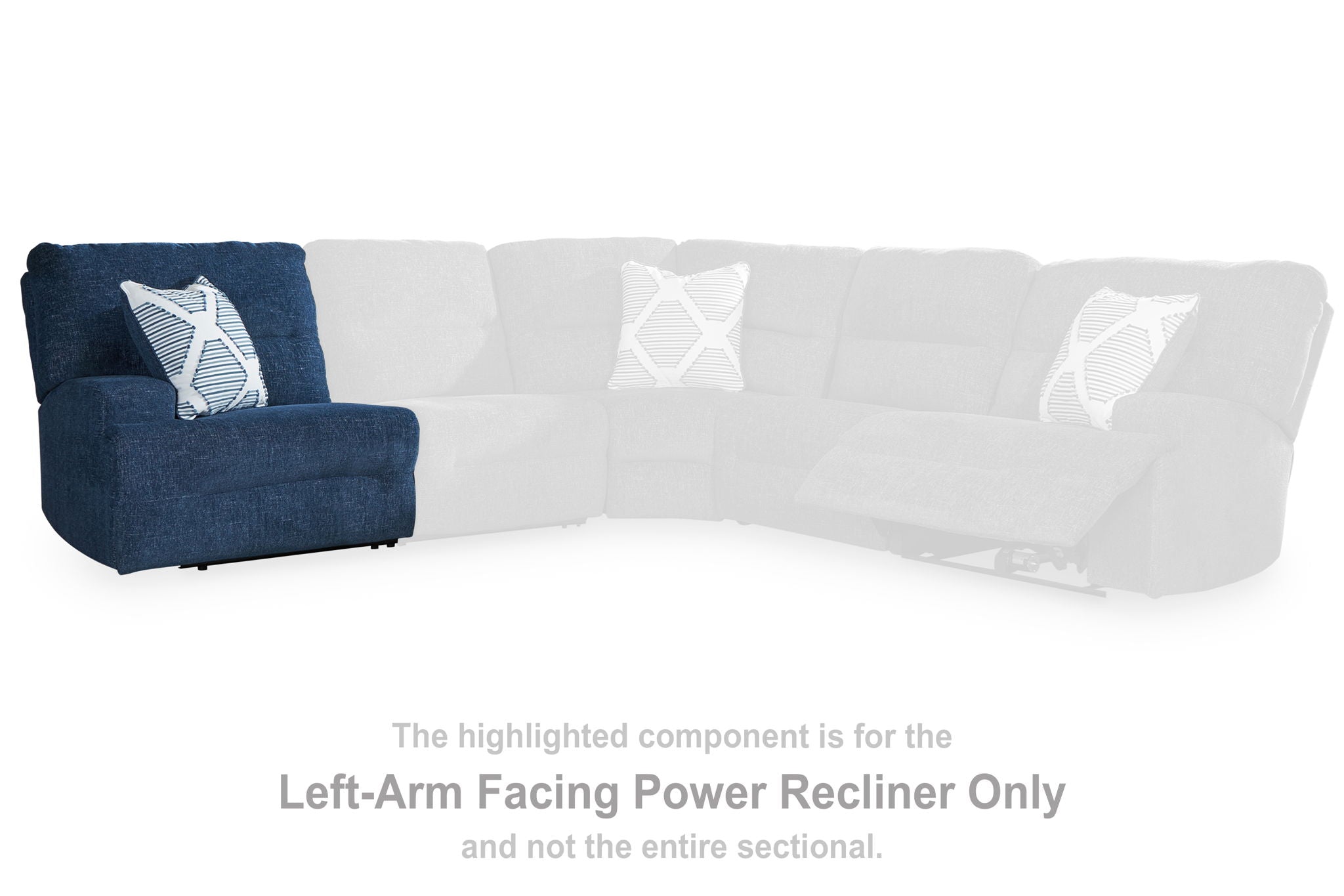 Acklen Place - Navy - Laf Zero Wall Power Recliner - Urban Living Furniture (Los Angeles, CA)