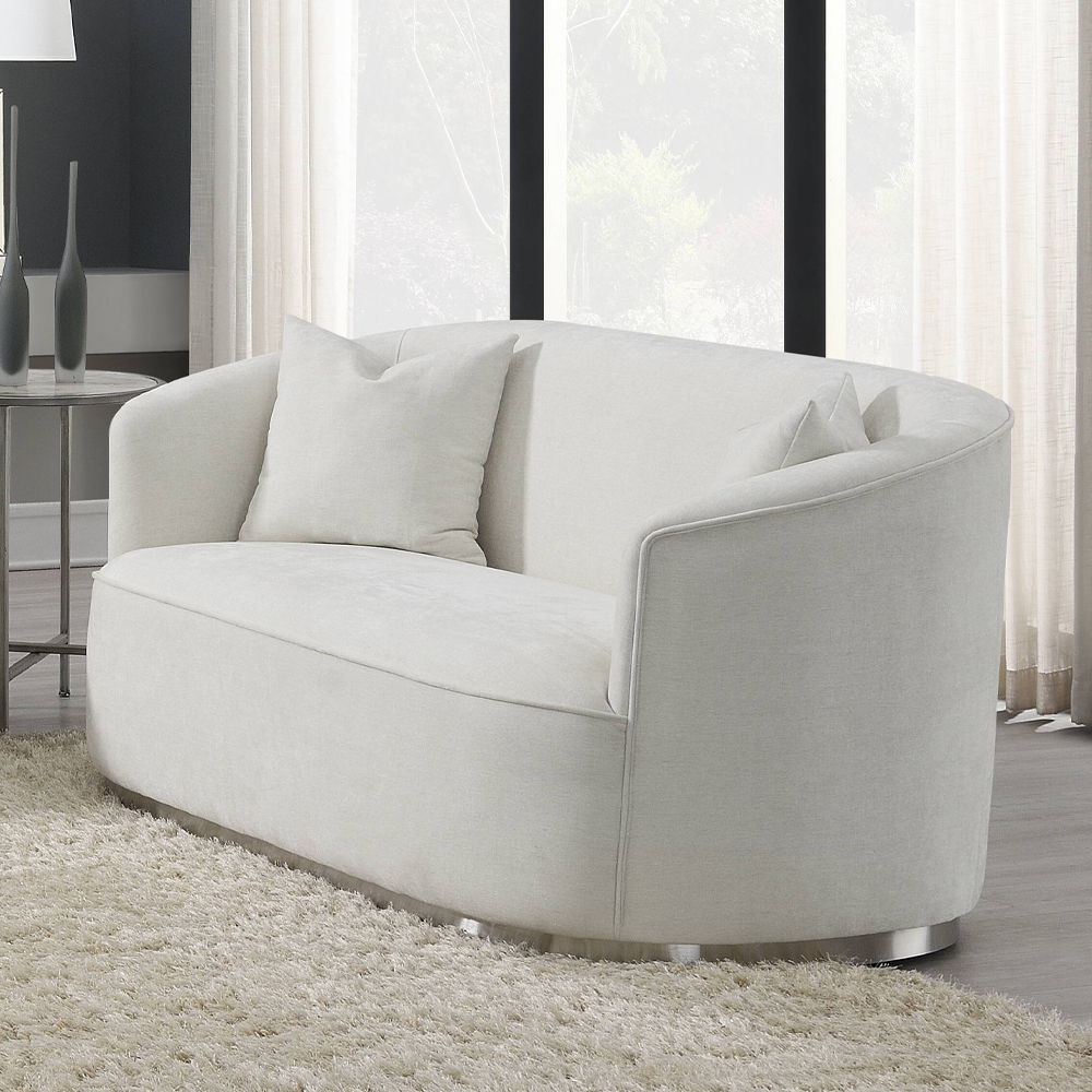 Odette - Loveseat With 2 Pillows - Beige Chenille - Urban Living Furniture (Los Angeles, CA)