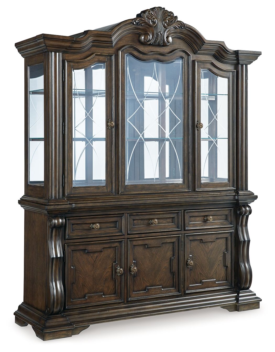 Maylee - Dark Brown - Dining Buffet And Hutch - Urban Living Furniture (Los Angeles, CA)