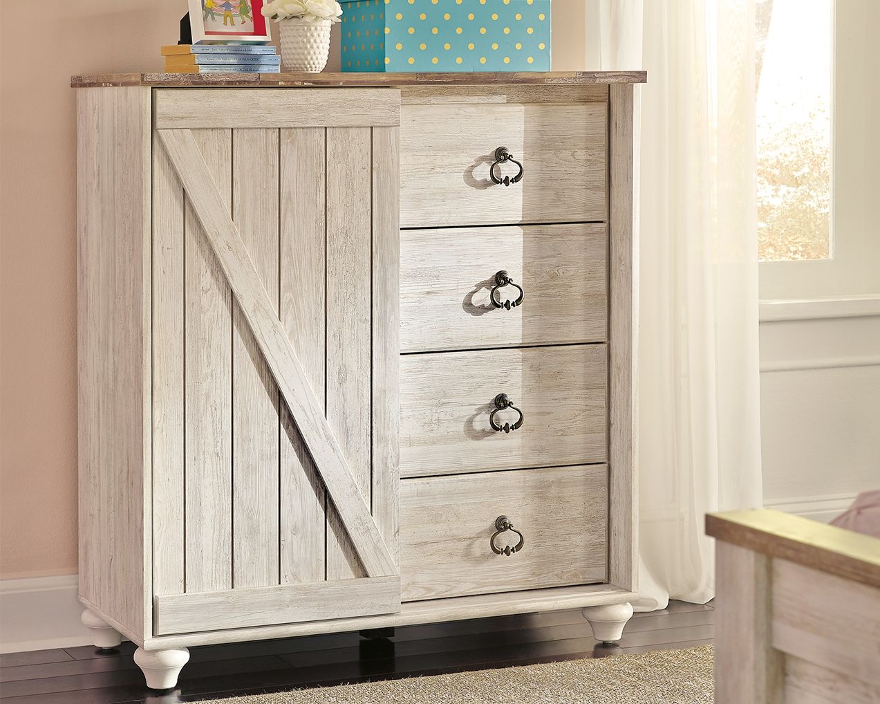 Willowton - Whitewash - Dressing Chest - Urban Living Furniture (Los Angeles, CA)