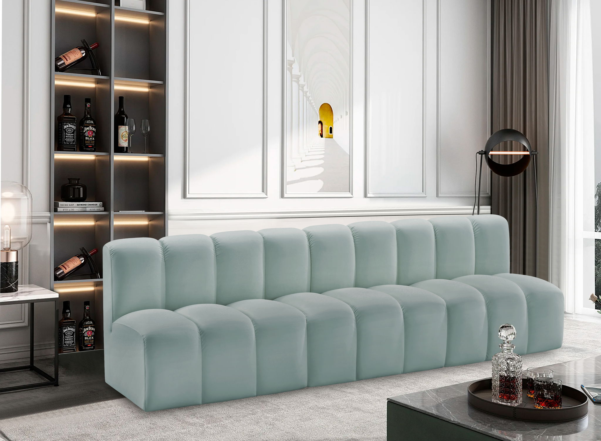 Arc - Faux Leather 3 Seats Modular Sofa - Urban Living Furniture (Los Angeles, CA)