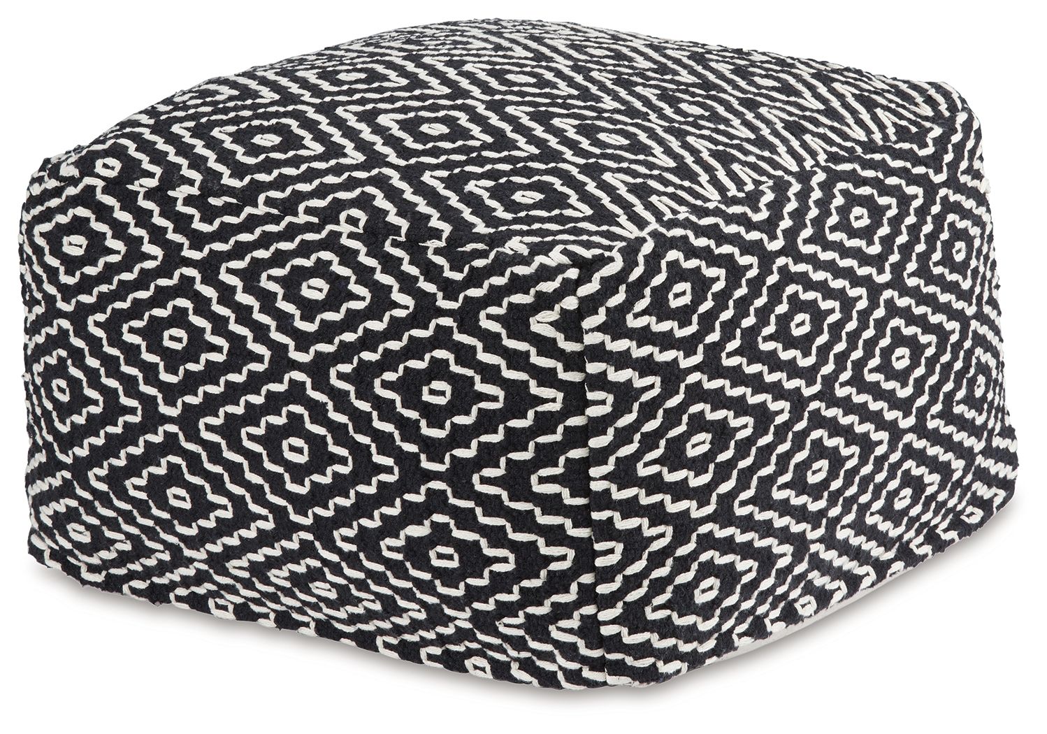 Jasett - Black / Ivory - Pouf - Urban Living Furniture (Los Angeles, CA)