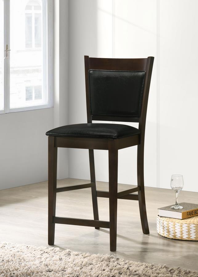 Jaden - Upholstered Counter Chair (Set of 2) - Black And Espresso - Urban Living Furniture (Los Angeles, CA)