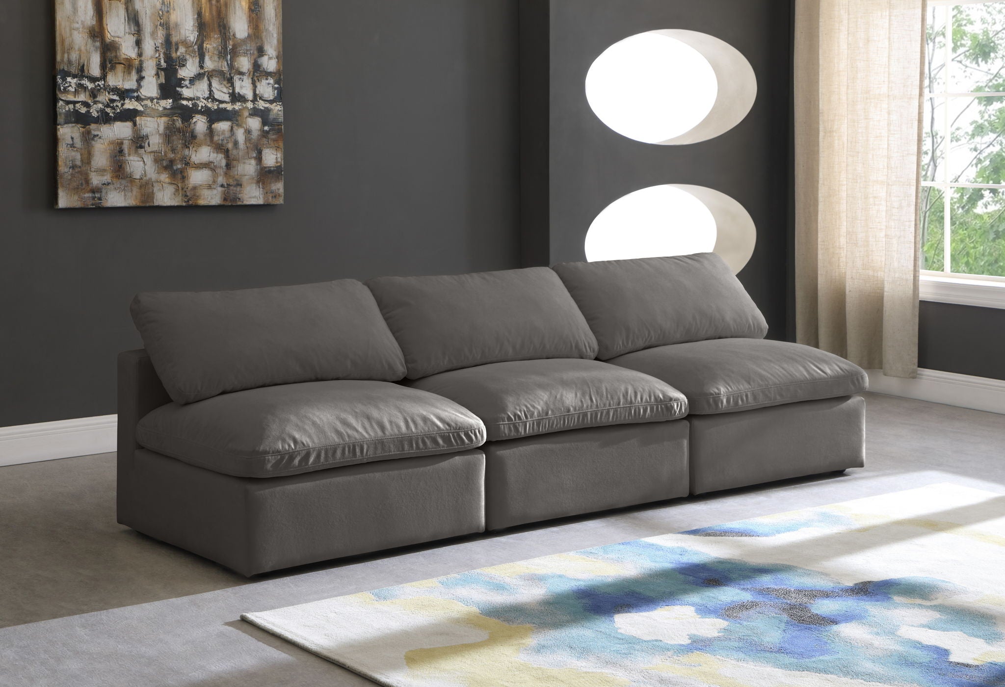 Plush - Modular Armless 3 Seat Sofa - Urban Living Furniture (Los Angeles, CA)