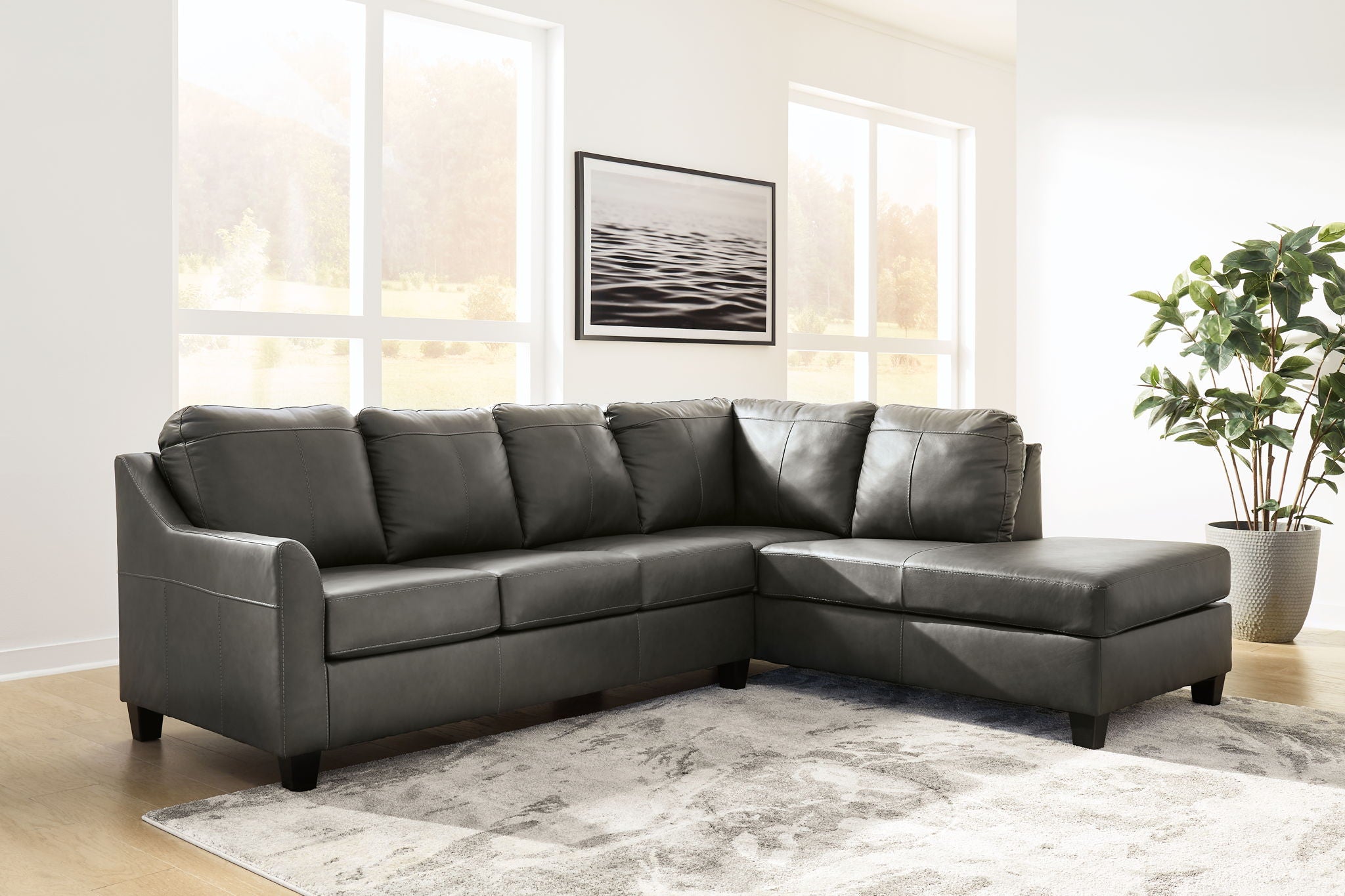 Valderno - Fog - 2-Piece Sectional With Raf Corner Chaise - Urban Living Furniture (Los Angeles, CA)