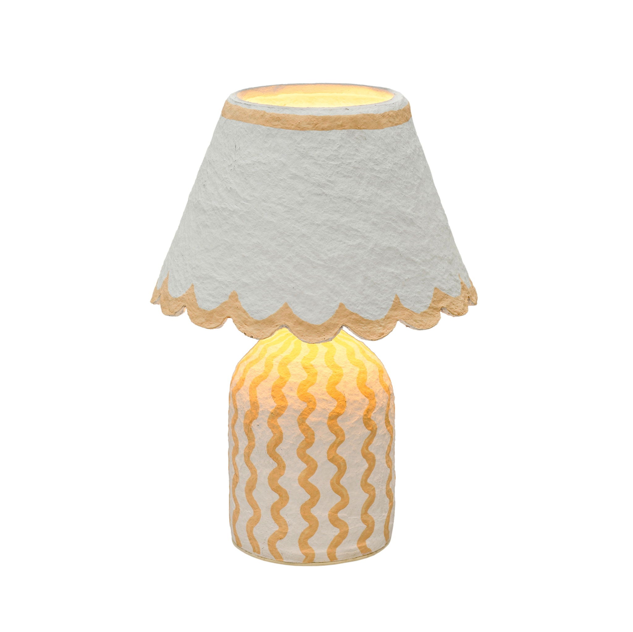 Blum - Scalloped Cotton Mache Table Lamp - Urban Living Furniture (Los Angeles, CA)