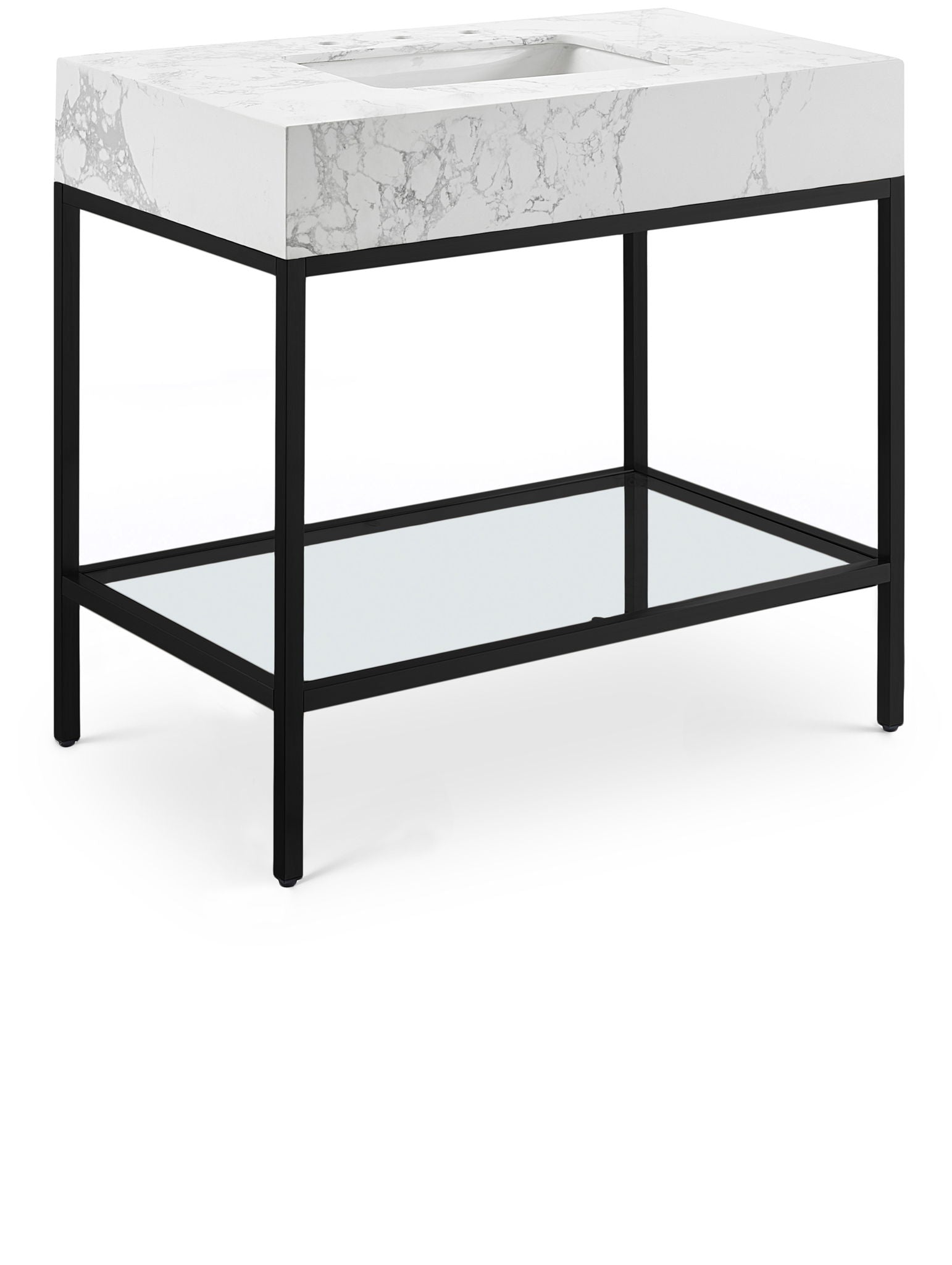 Marmo - Engineered Marble Bathroom Vanity With Black Base - Urban Living Furniture (Los Angeles, CA)