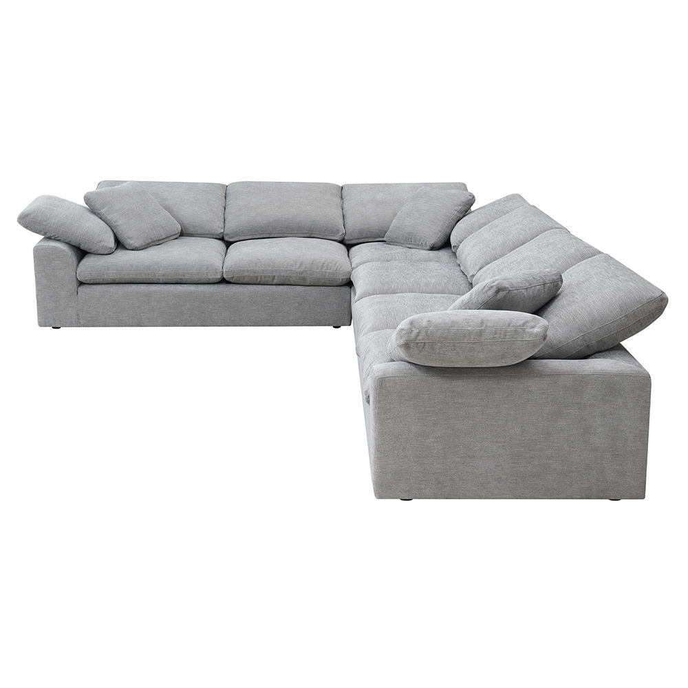 Naveen - Sectional Sofa With 6 Pillows - Gray Linen - Urban Living Furniture (Los Angeles, CA)