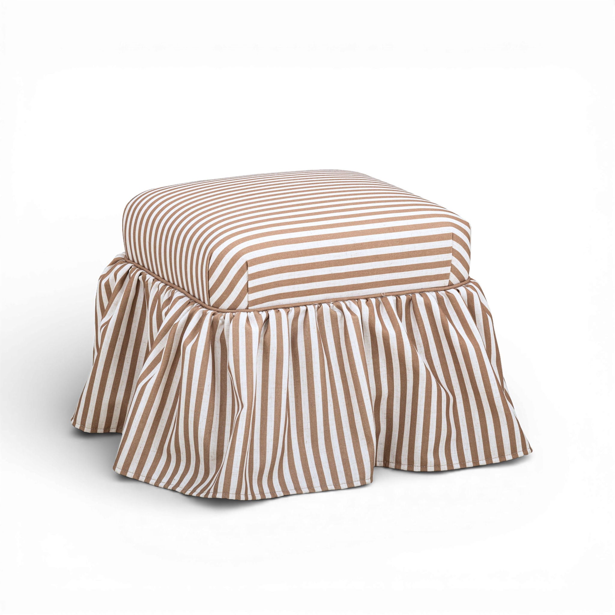 Gertrude - Striped Linen Ottoman - Urban Living Furniture (Los Angeles, CA)