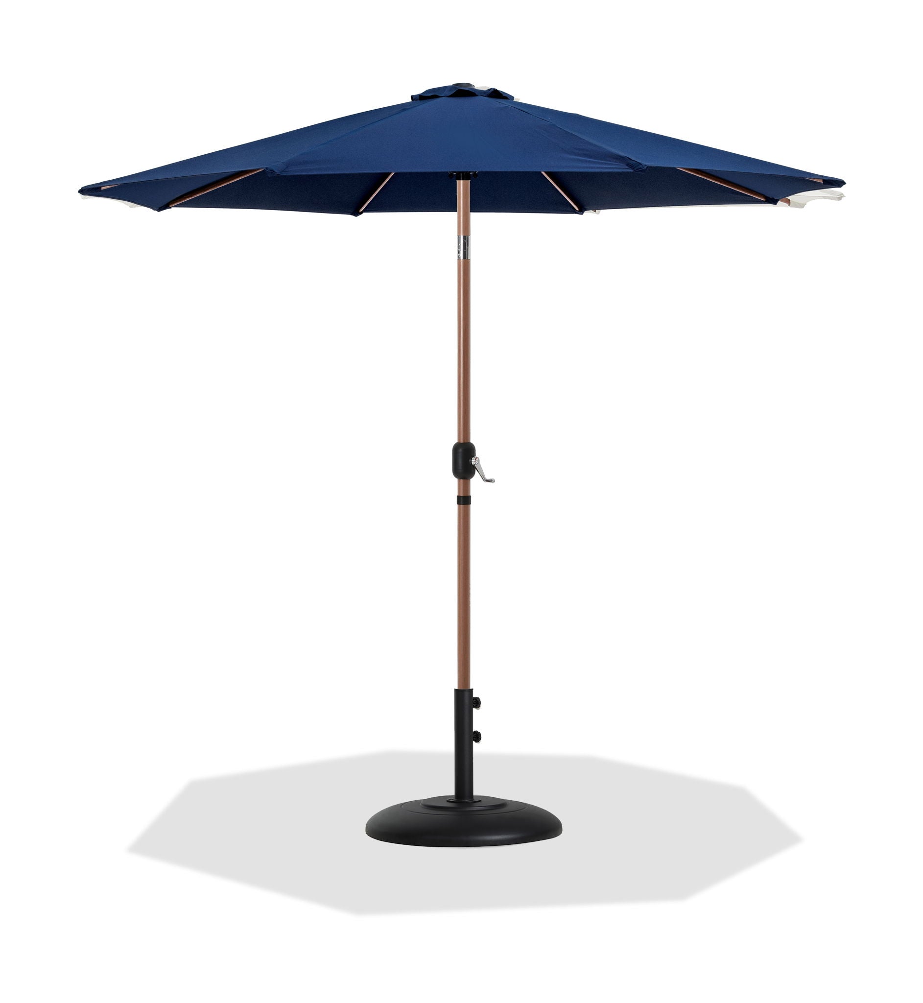 Fiji - Aluminum Patio Umbrella With Round Black And Teak Base - Urban Living Furniture (Los Angeles, CA)