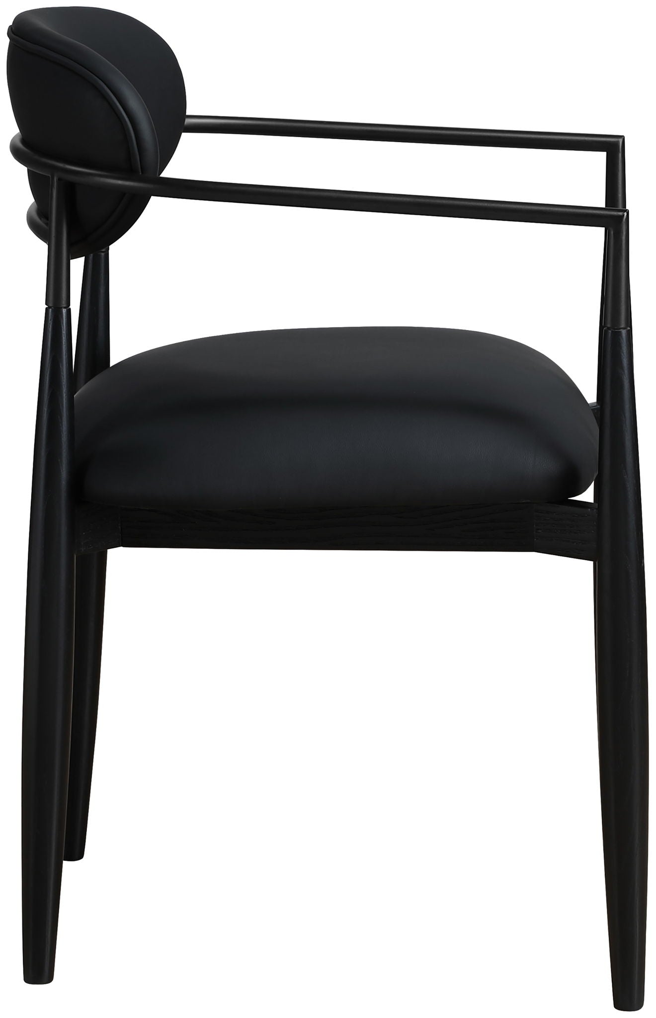 Riccio - Faux Leather Dining Arm Chair (Set of 2) - Black Frame - Urban Living Furniture (Los Angeles, CA)