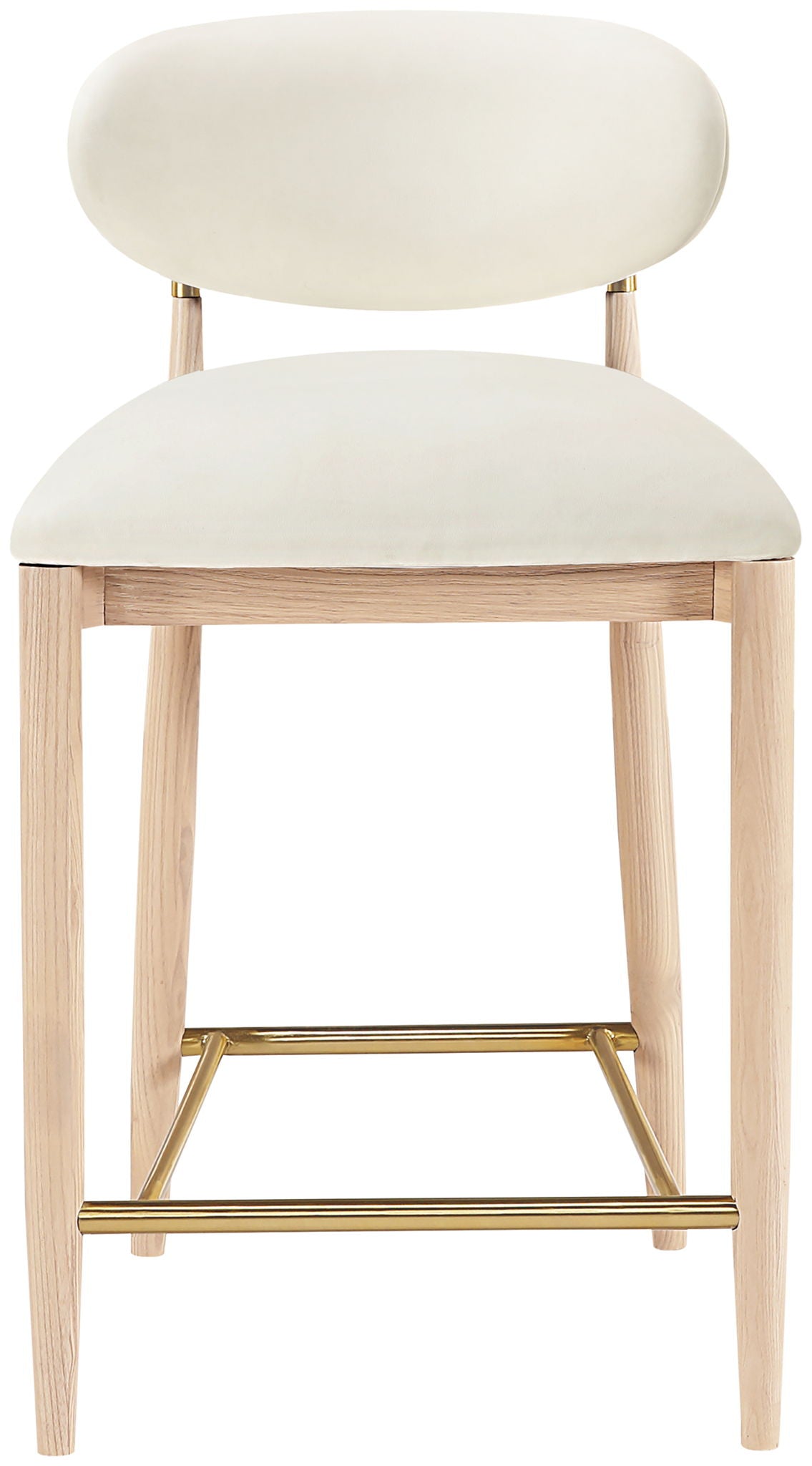 Riccio - Stool - Natural And Gold Frame - Urban Living Furniture (Los Angeles, CA)