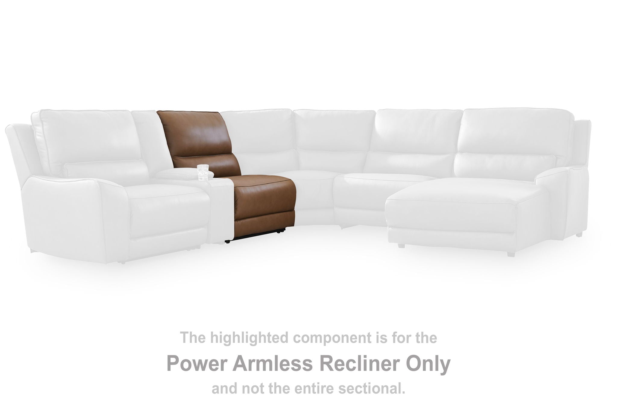 DeepWakes - Power Armless Recliner With Adjustable Headrest - Caramel - Urban Living Furniture (Los Angeles, CA)
