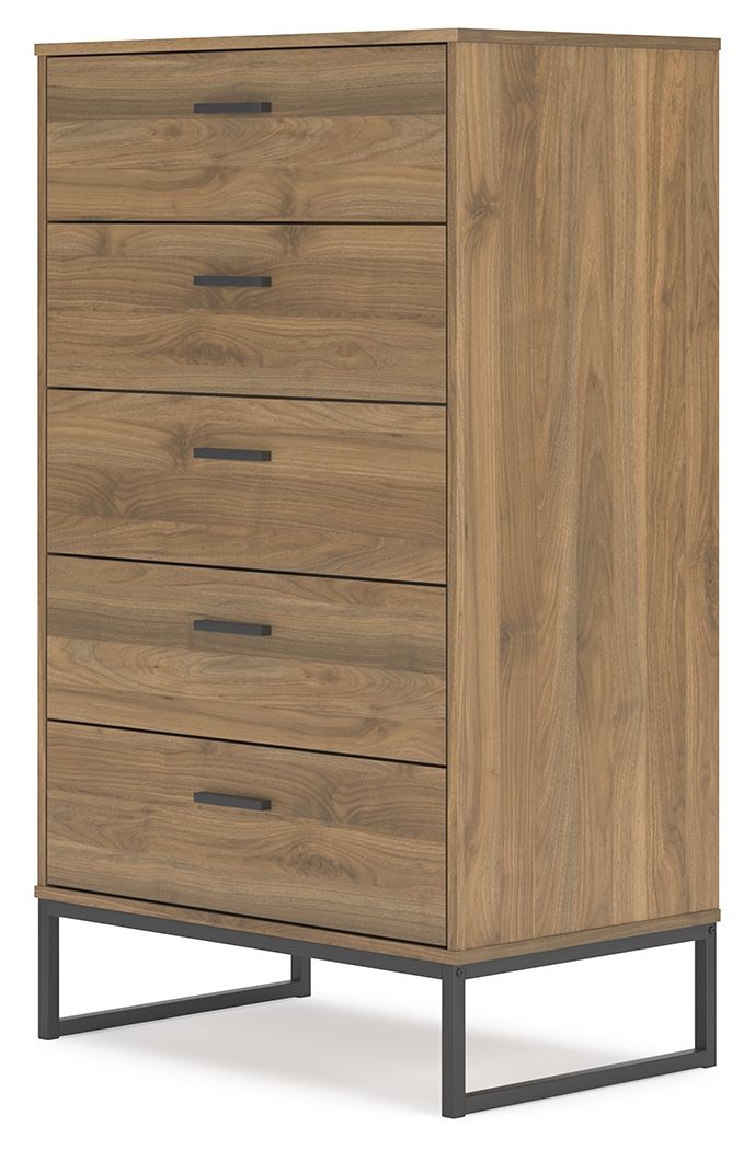Deanlow - Honey - Five Drawer Chest - Urban Living Furniture (Los Angeles, CA)