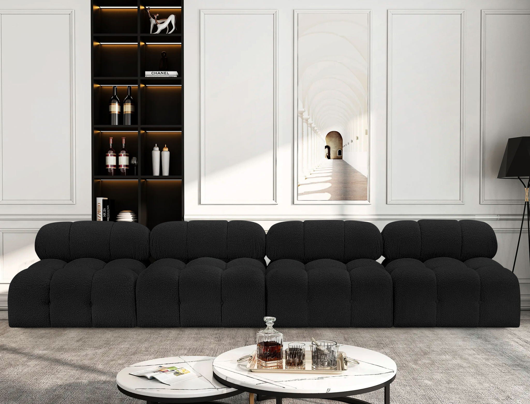 Ames - 4 Seat Modular Armless Sofa