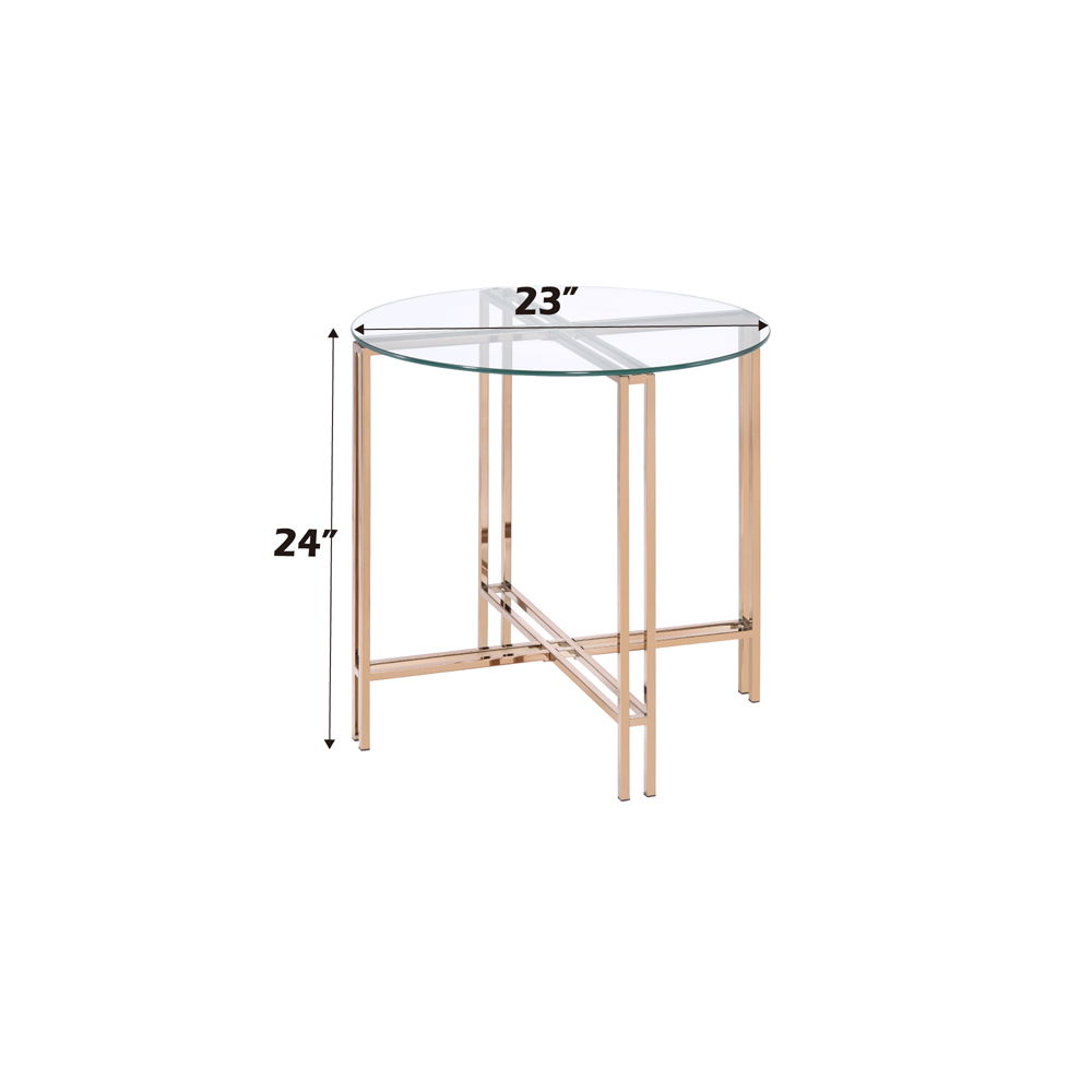 Veises - End Table - Champagne - Urban Living Furniture (Los Angeles, CA)