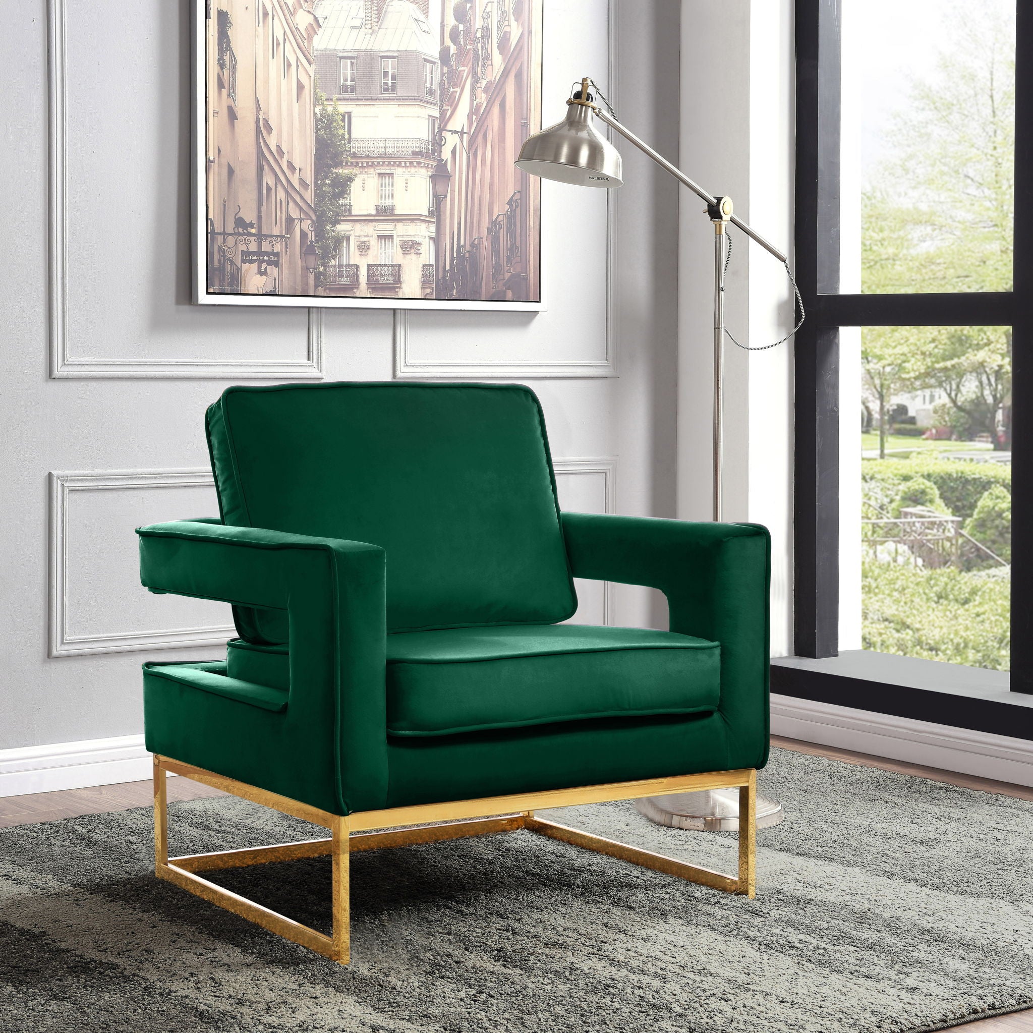 Noah - Accent Chair with Gold Legs - Urban Living Furniture (Los Angeles, CA)