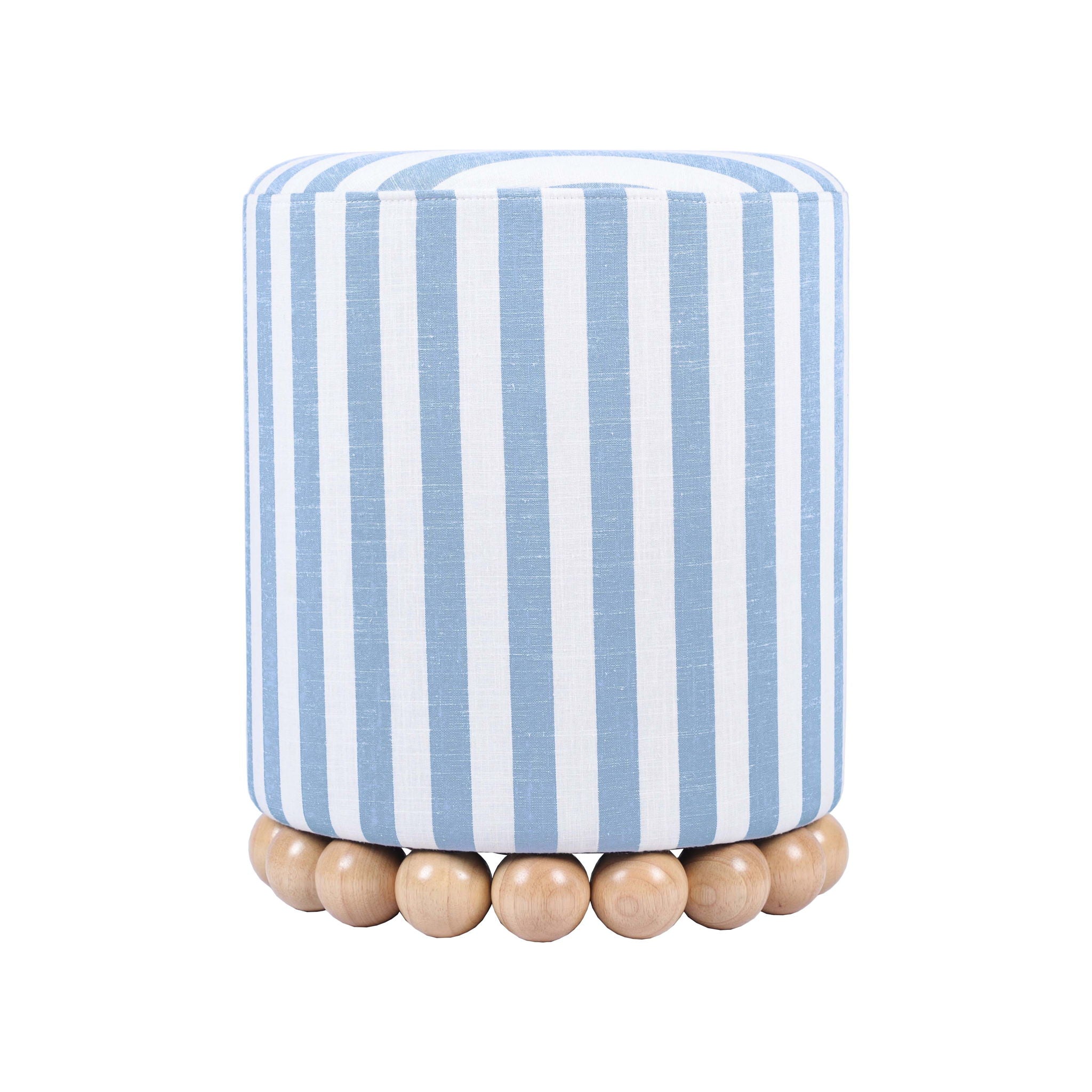 Dex - Striped Linen Ottoman