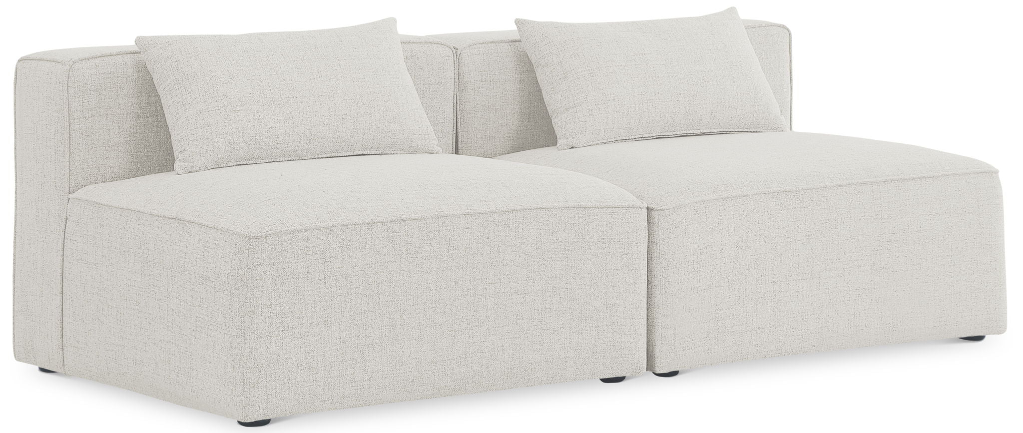 Cube - Linen Modular 2 Seat Armless Sofa - Urban Living Furniture (Los Angeles, CA)