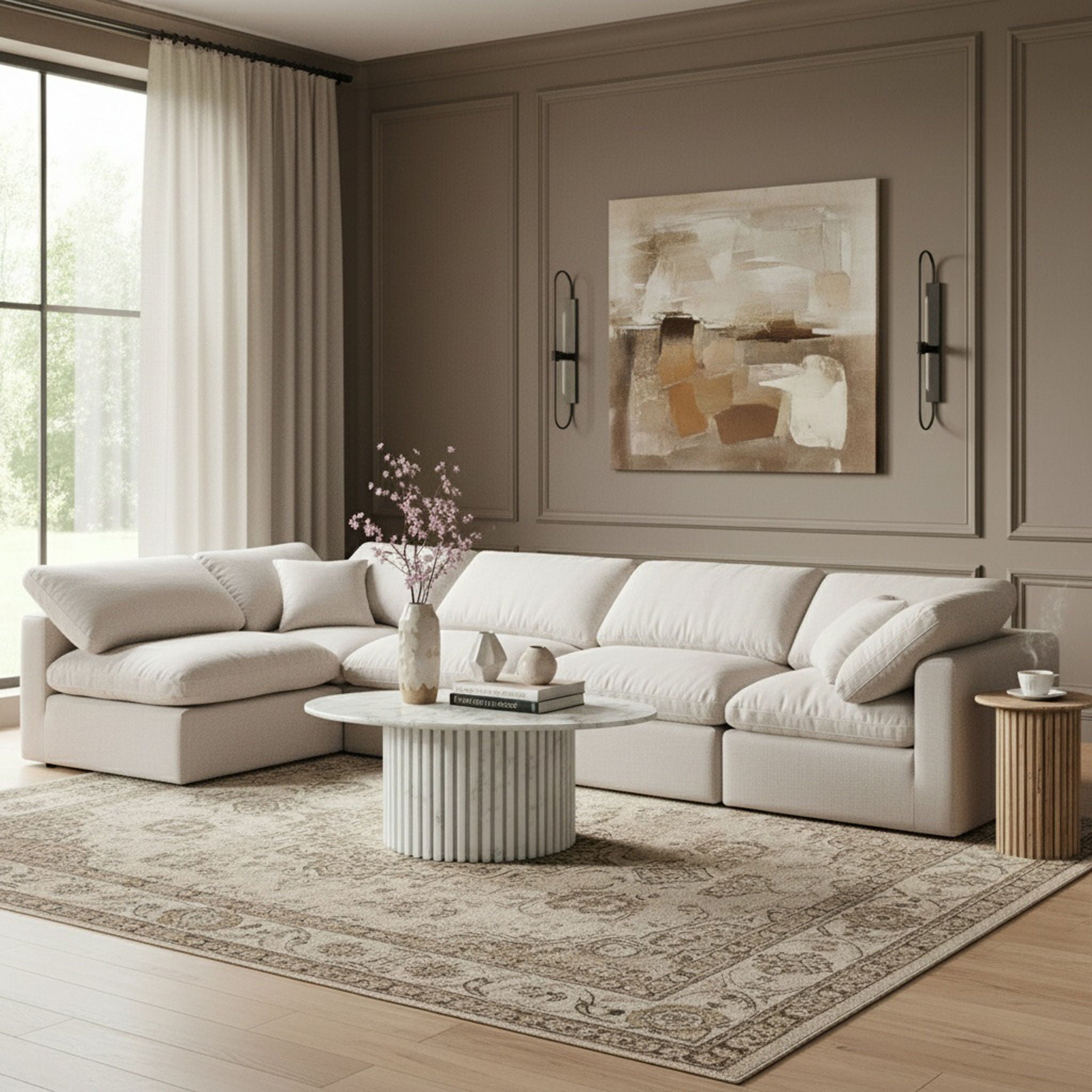 Indulge - Linen 5 Piece Modular Sectional - Urban Living Furniture (Los Angeles, CA)