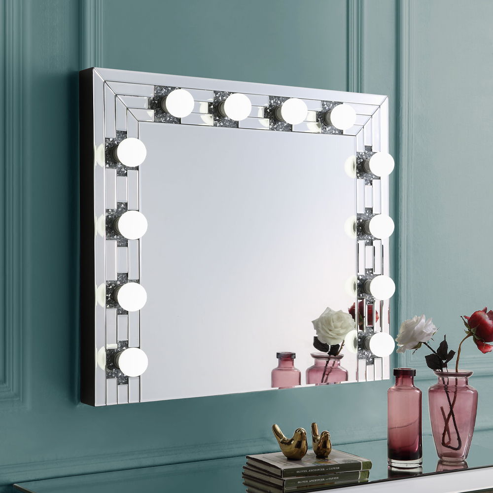 Noralie - Accent Mirror - Faux Diamonds & Mirrored - Urban Living Furniture (Los Angeles, CA)