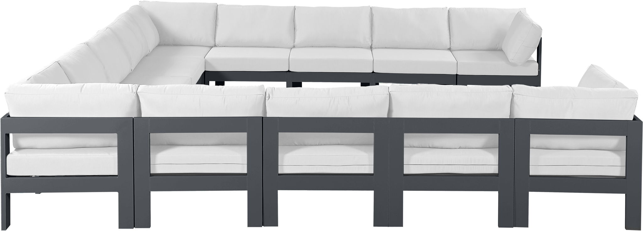 Nizuc - Outdoor Patio 13 Piece Modular Sectional With Gray Frame - Urban Living Furniture (Los Angeles, CA)