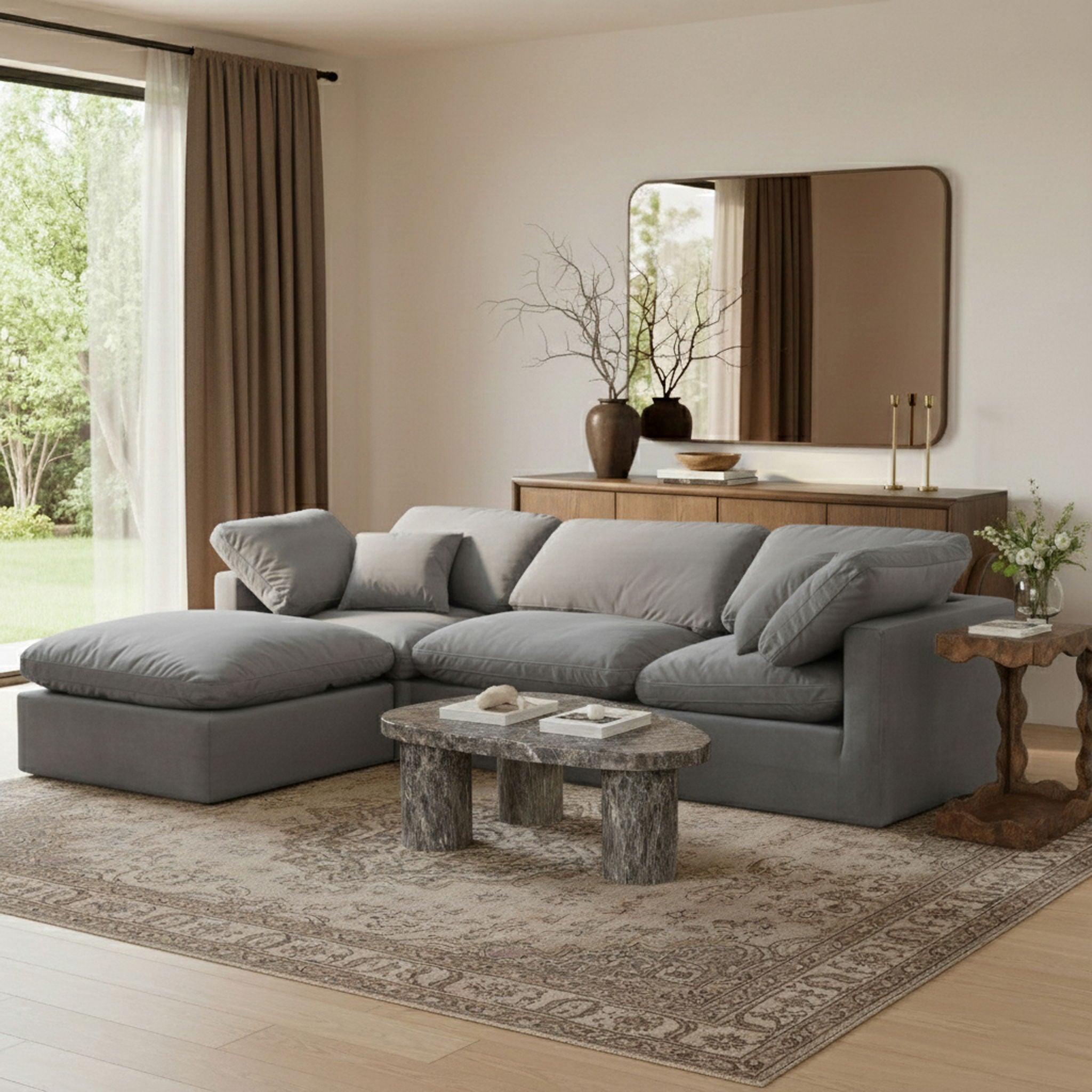 Indulge - Velvet 4 Piece Modular Sectional With Chaise - Urban Living Furniture (Los Angeles, CA)