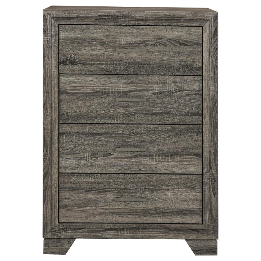 Wright - 4-Drawer Chest Of Drawers - Brown Oak - Urban Living Furniture (Los Angeles, CA)
