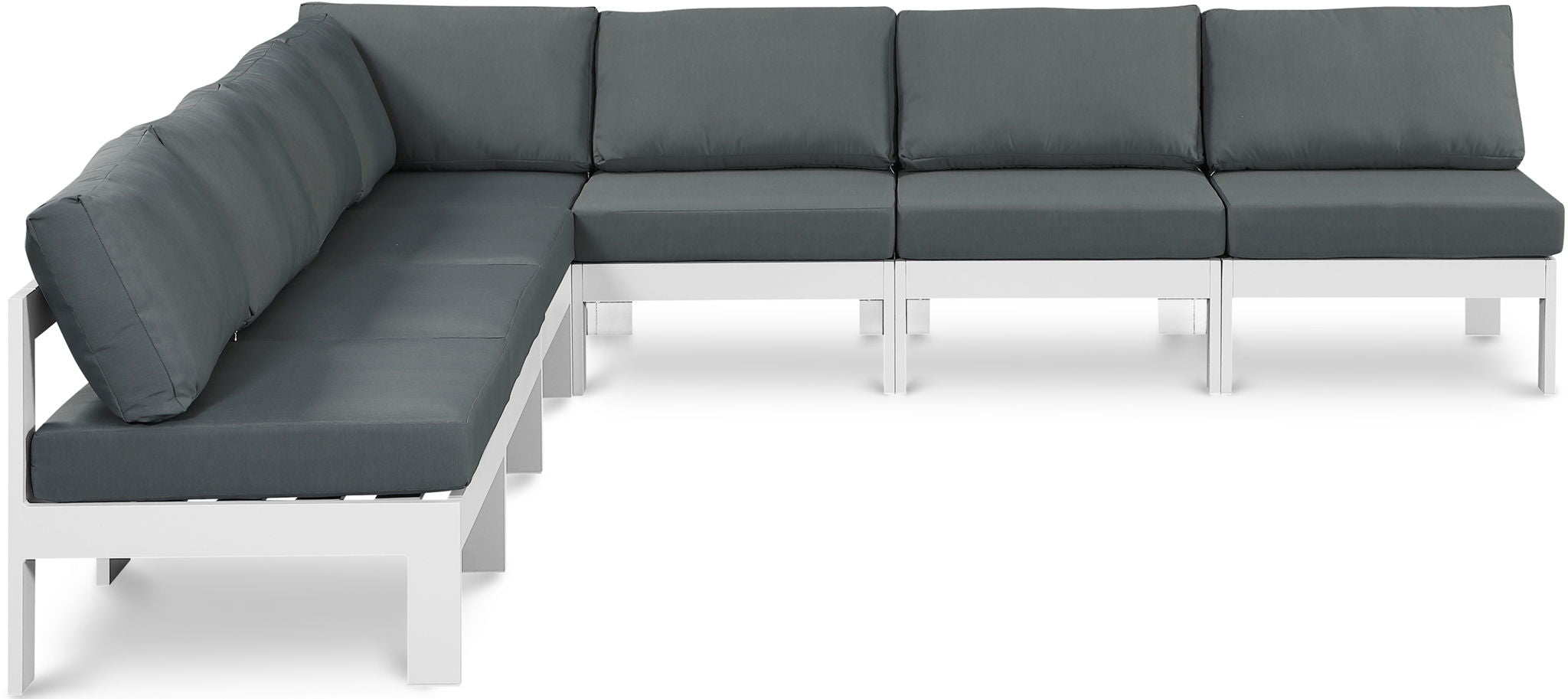 Nizuc - Outdoor Patio 7 Piece Modular Sectional With White Frame - Urban Living Furniture (Los Angeles, CA)