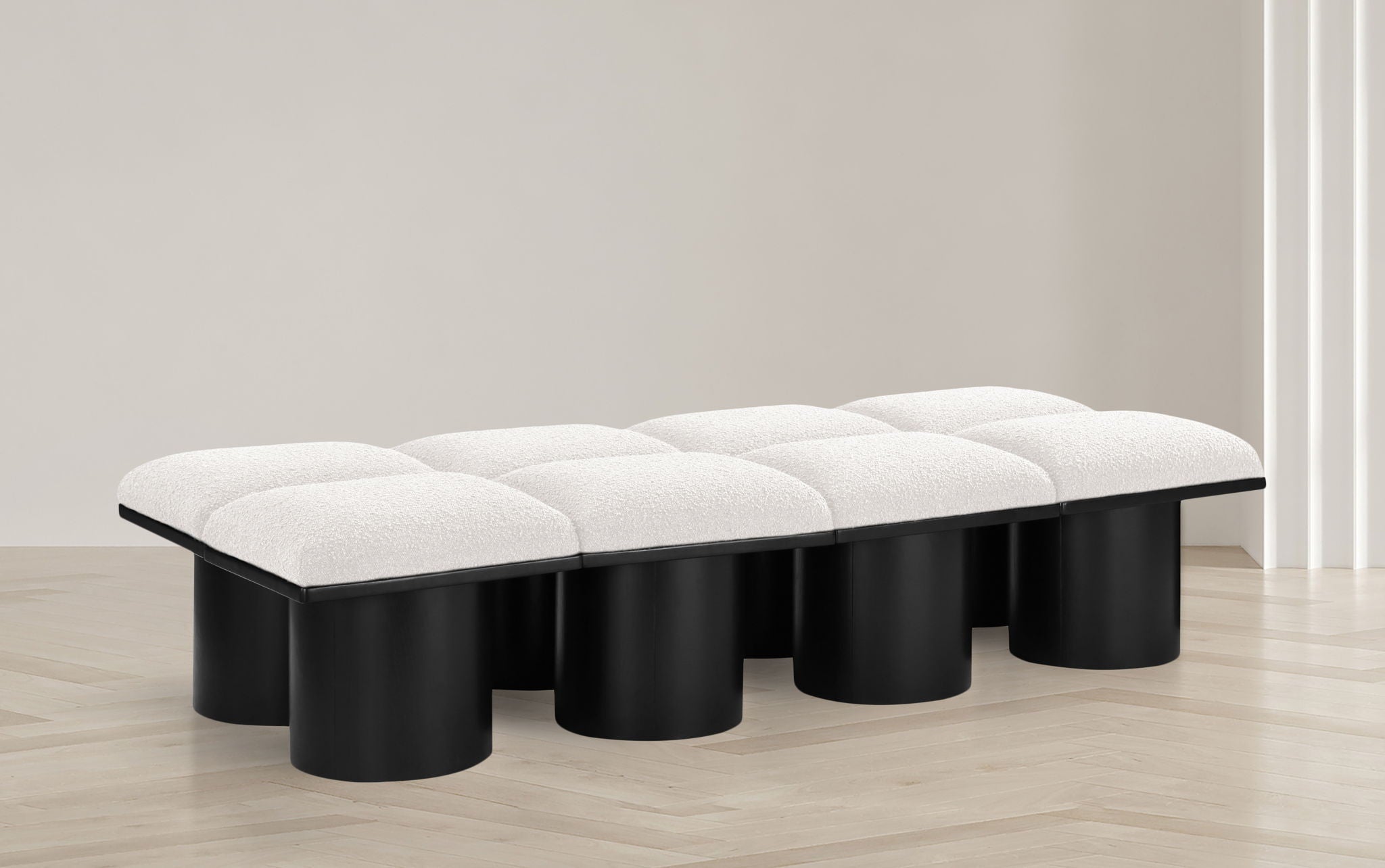 Pavilion - 8 Piece Modular Bench With Black Base