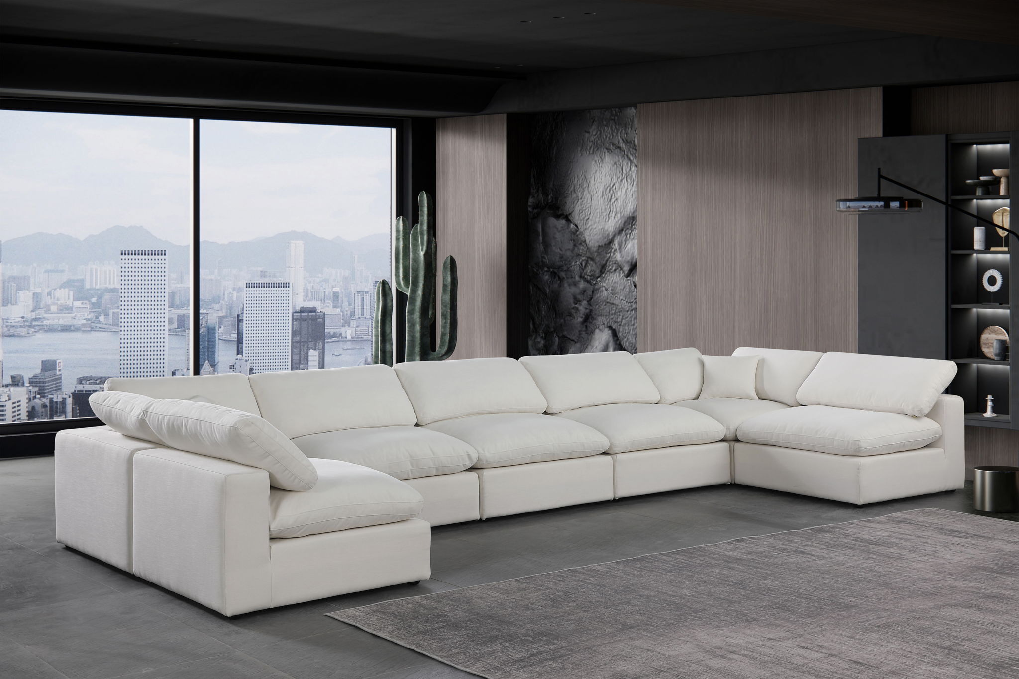 Comfy - 7 Piece Linen Modular Armless Sectional - Urban Living Furniture (Los Angeles, CA)
