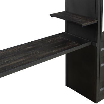 Cargo - Twin Loft Bed With Desk & Wardrobe - Gunmetal - Urban Living Furniture (Los Angeles, CA)