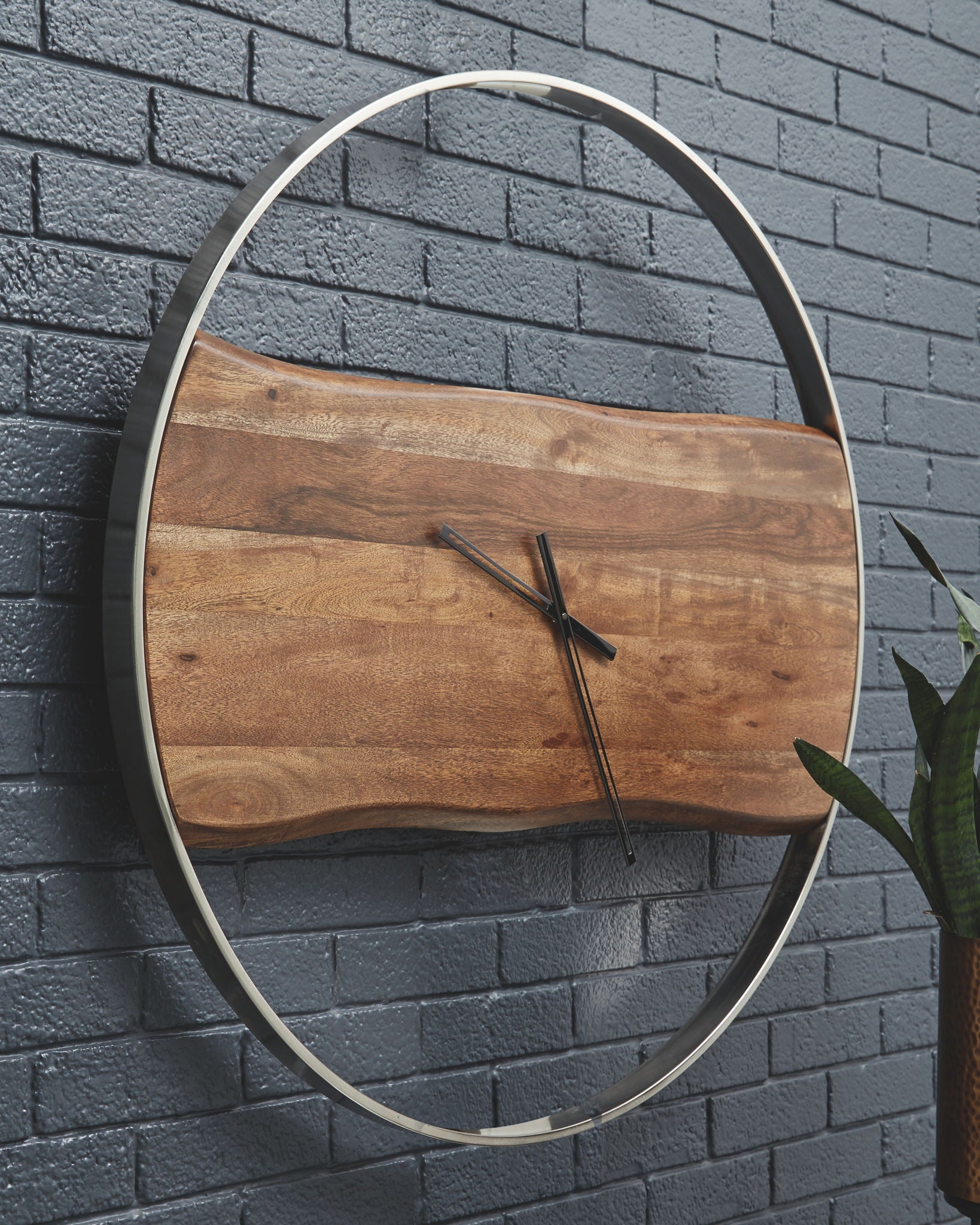Panchali - Brown / Silver Finish - Wall Clock - Urban Living Furniture (Los Angeles, CA)