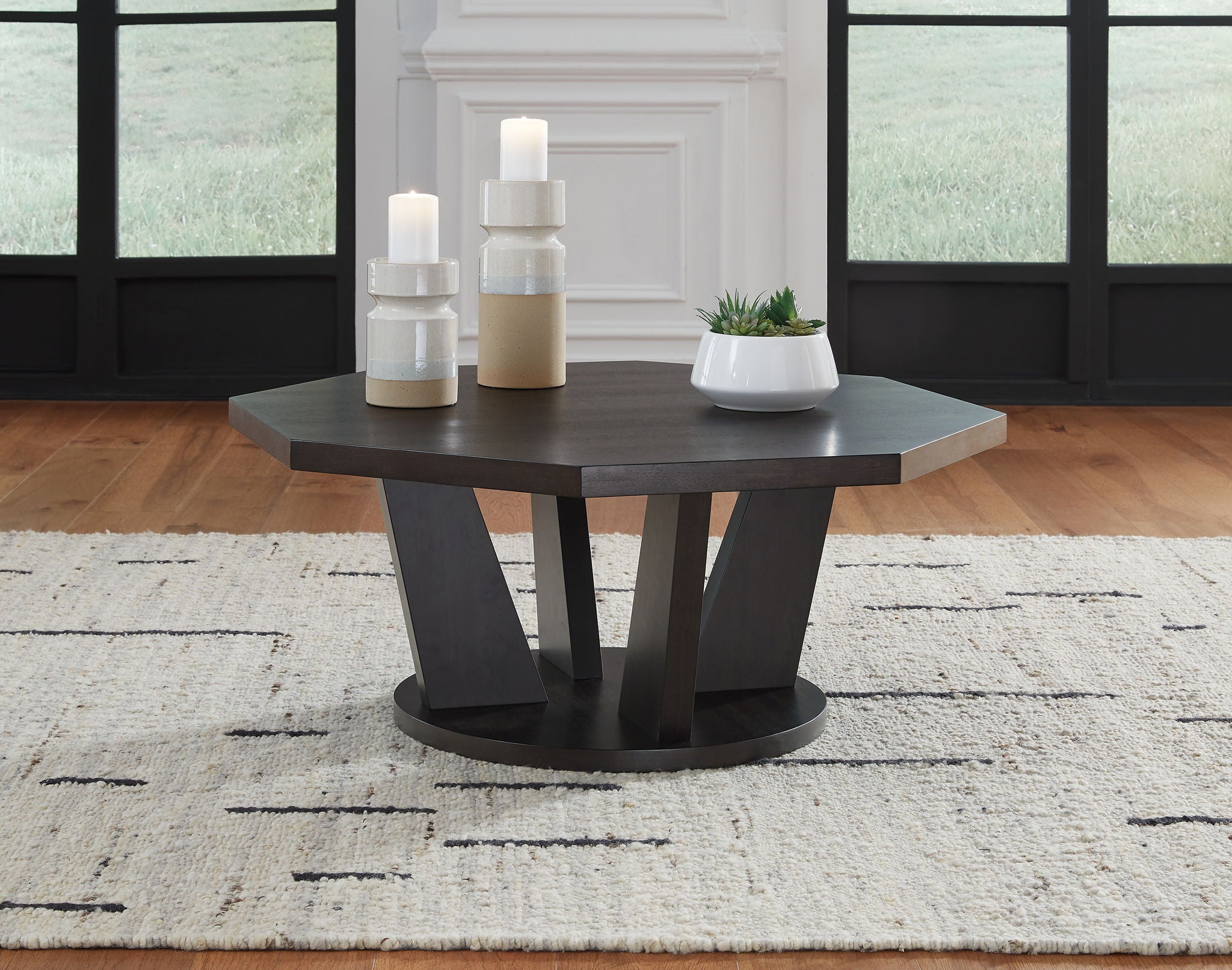 Chasinfield - Dark Brown - Octagon Coffee Table - Urban Living Furniture (Los Angeles, CA)