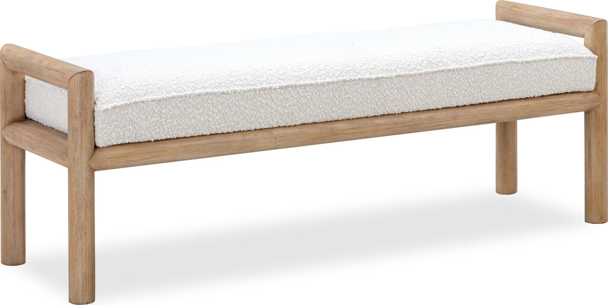 Dorsey - Boucle Upholstered Wooden Bench