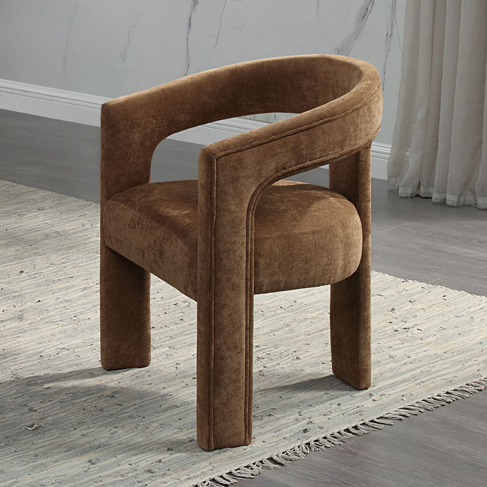 Leonardo - Arm Chair (Set of 2) - Brown Linen - Urban Living Furniture (Los Angeles, CA)