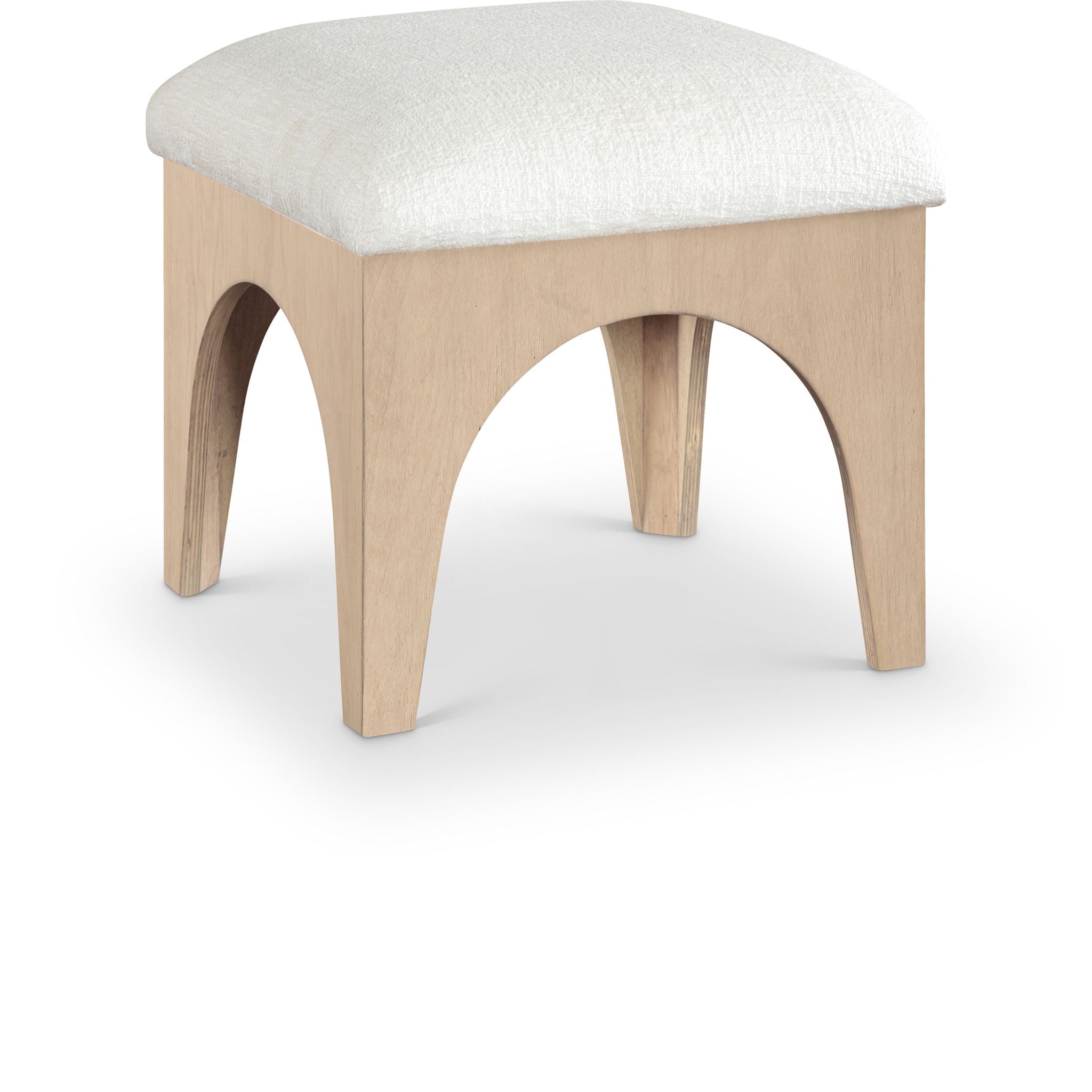 Lawson - Chenille Fabric Ottoman - Natural Base - Urban Living Furniture (Los Angeles, CA)