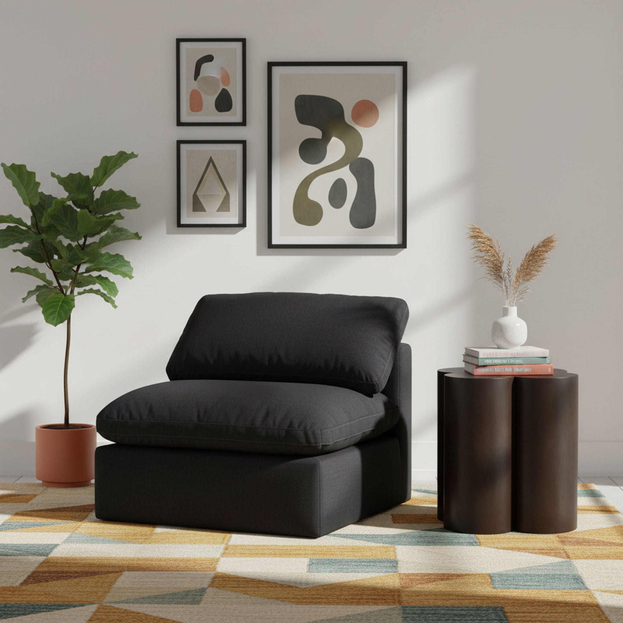 Indulge - Linen Armless Chair - Urban Living Furniture (Los Angeles, CA)