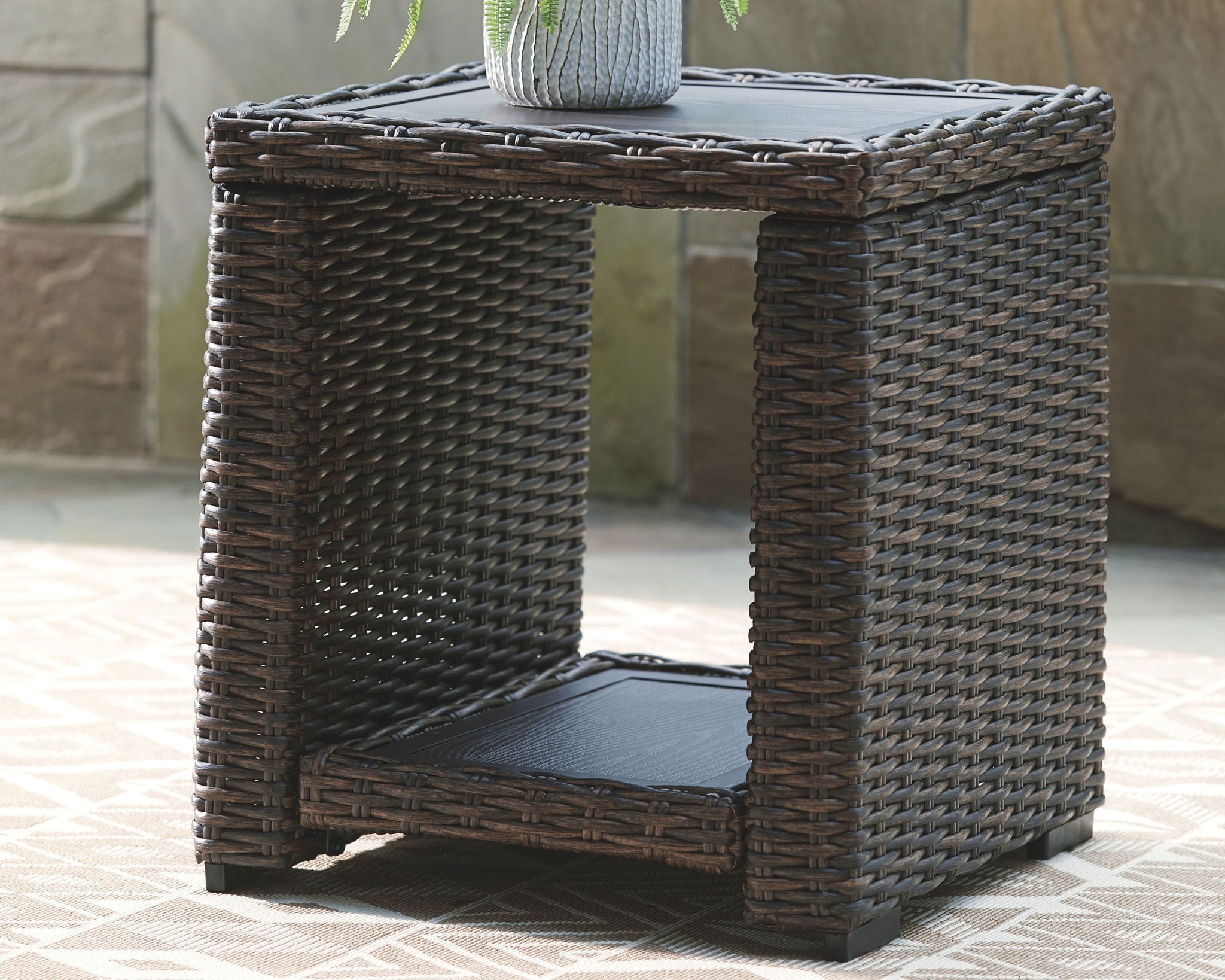 Grasson Lane - Brown - Square End Table - Urban Living Furniture (Los Angeles, CA)