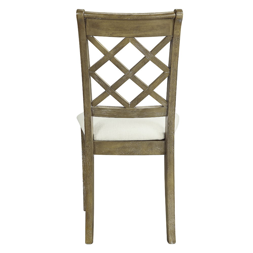 Karsen - Side Chair (Set of 2) - Beige Linen & Rustic Oak - Urban Living Furniture (Los Angeles, CA)