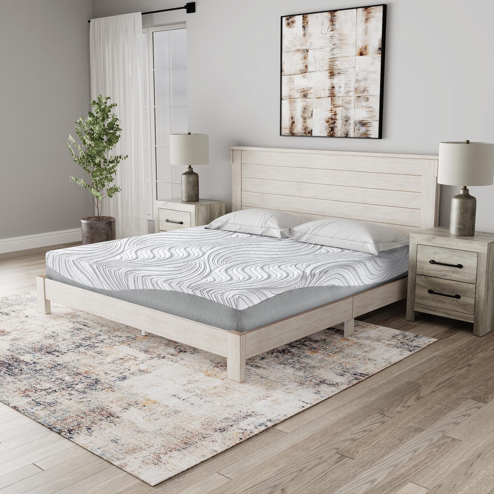8 Inch Memory Foam - California King Mattress - White - Urban Living Furniture (Los Angeles, CA)