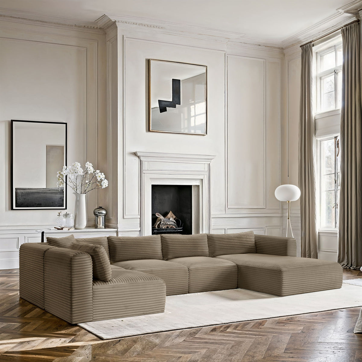 Shaggy - Fabric 5 Piece Modular U-Shaped Sectional - Urban Living Furniture (Los Angeles, CA)