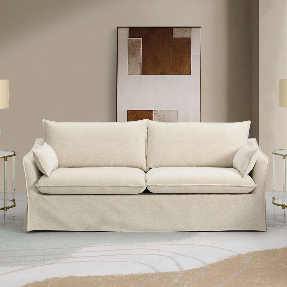 Shane - Sofa With 2 Pillows - Beige Linen - Urban Living Furniture (Los Angeles, CA)