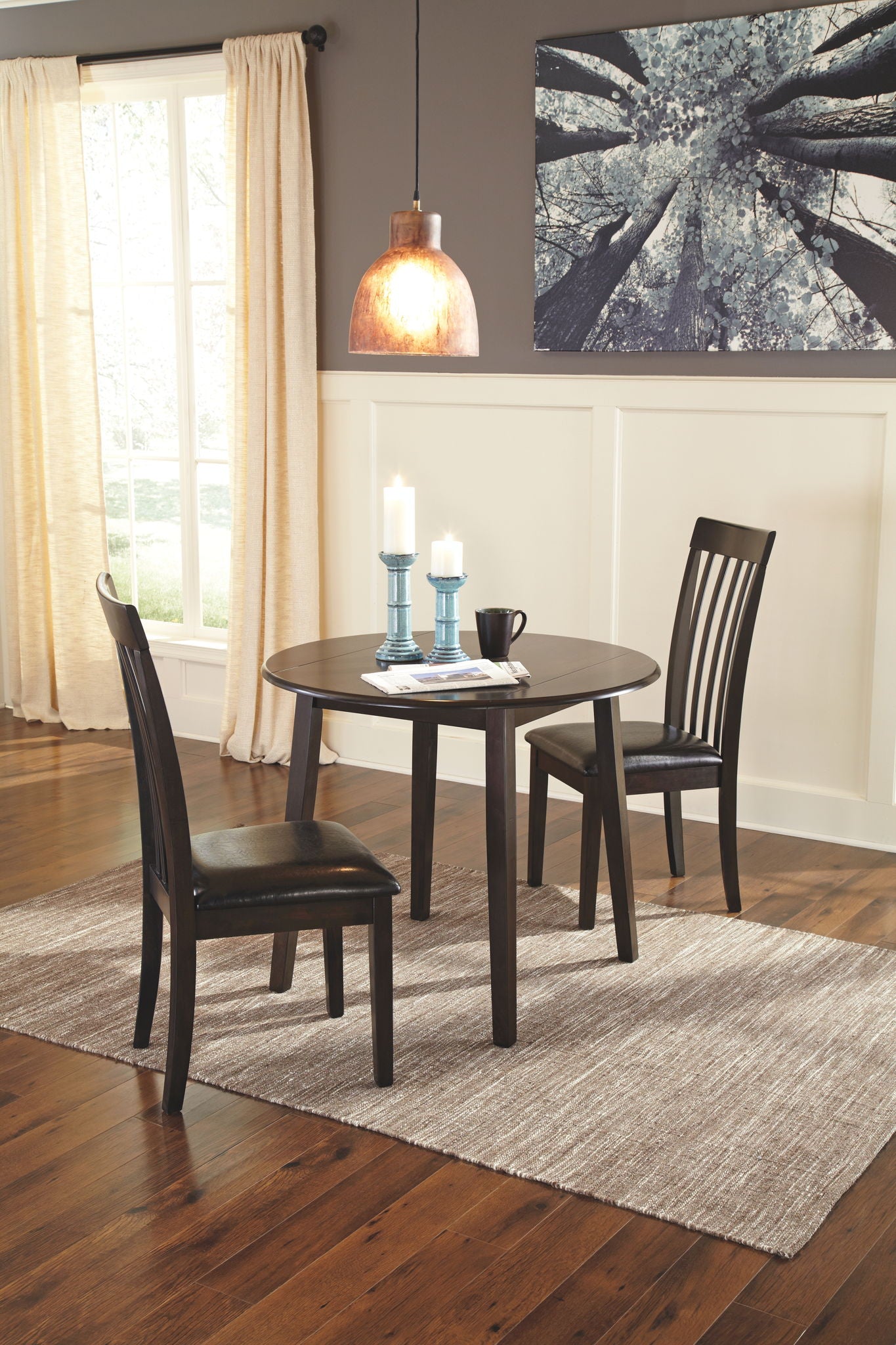 Hammis - Dark Brown - Round DRM Drop Leaf Table - Urban Living Furniture (Los Angeles, CA)