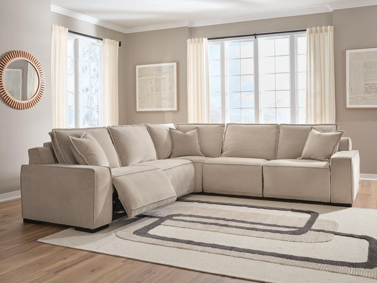Carceri - 5-Piece Power Sectional Reclining Sofa - Cashmere